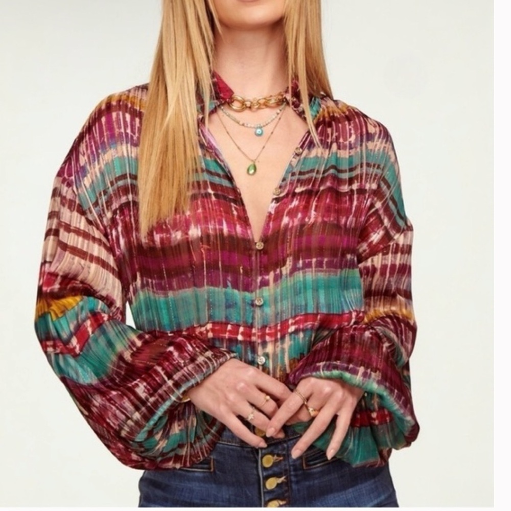 Ramy Brook Vance Balloon Sleeve Button Down